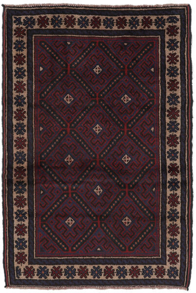  Baluch Rug 90X133 Authentic
 Oriental Handknotted Black/Dark Brown (Wool, Afghanistan)