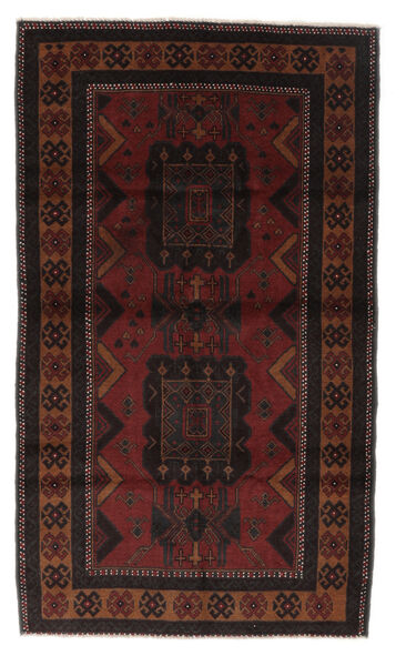 105X179 Baluch Rug Oriental Black/Dark Red (Wool, Afghanistan)