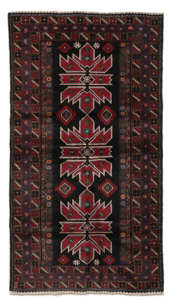 101X182 Baluch Rug Oriental Black/Dark Red (Wool, Afghanistan)