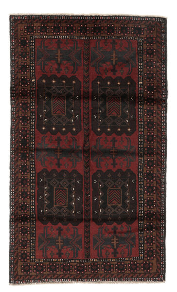  Baluch Rug 102X178 Authentic
 Oriental Handknotted Black/Dark Red (Wool, )
