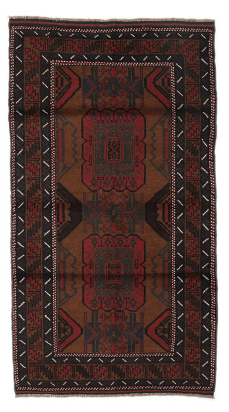  Baluch Rug 103X183 Authentic
 Oriental Handknotted Black/Dark Red (Wool, )