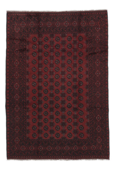  Afghan Rug 200X281 Authentic
 Oriental Handknotted Black/White/Creme (Wool, Afghanistan)