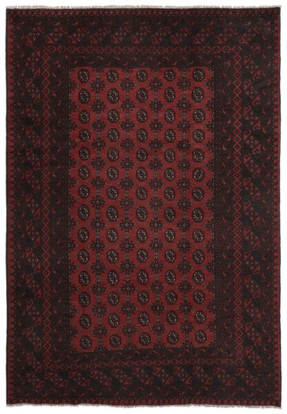  Afghan Rug 201X293 Authentic
 Oriental Handknotted Black (Wool, Afghanistan)