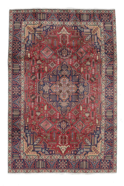  Tabriz Rug 195X289 Authentic
 Oriental Handknotted Dark Brown/Dark Red/White/Creme/Black (Wool, Persia/Iran)