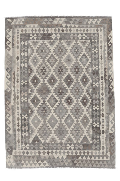  Kilim Afghan Old Style Rug 173X235 Authentic
 Oriental Handwoven Dark Grey/White/Creme (Wool, Afghanistan)