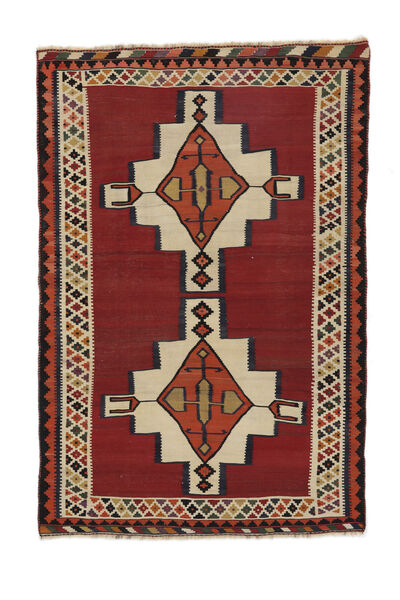 Persian Kilim Vintage Rug 145X216 Dark Red/Black 