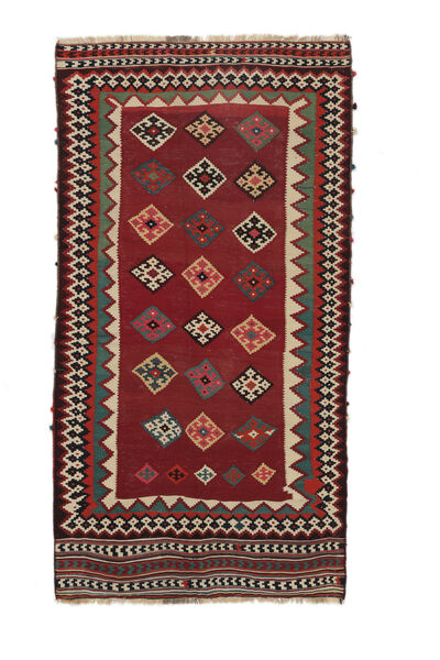  Persian Kilim Vintage Rug Rug 128X242 Dark Red/Black (Wool, Persia/Iran)