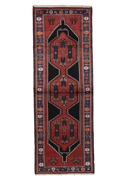 106X298 Hamadan Rug Rug Oriental Runner
 Black/Dark Red (Wool, Persia/Iran)