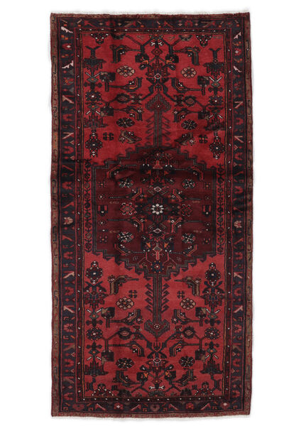 98X198 Hamadan Rug Rug Oriental Black/Dark Red (Wool, Persia/Iran)