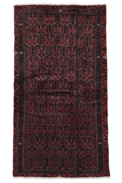 107X196 Hamadan Rug Rug Oriental Black/Dark Red (Wool, Persia/Iran)