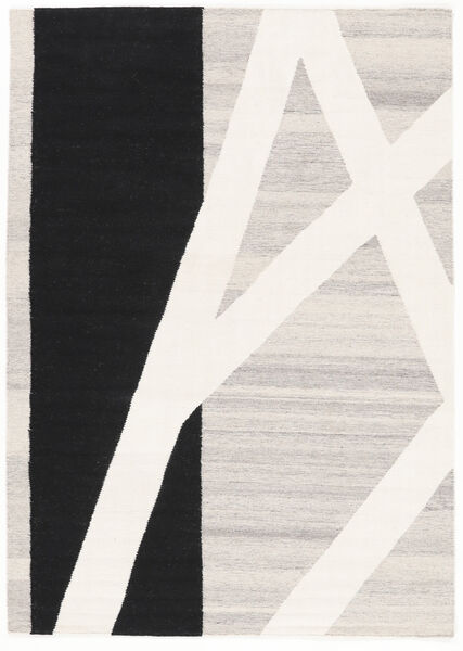  Wool Rug 140X200 Construction Natural White/Black Small Rug 