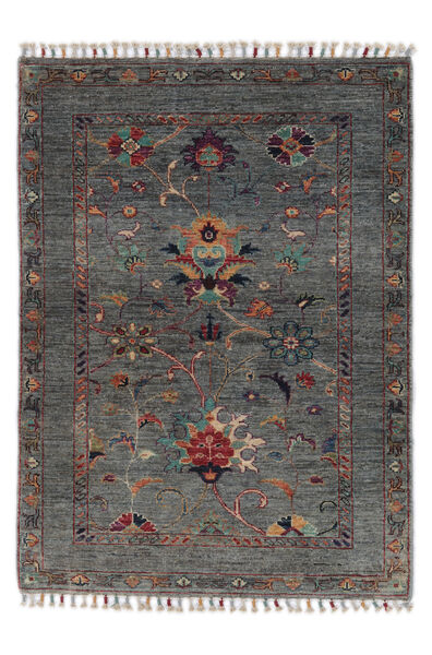  Shabargan Rug 87X120 Authentic
 Oriental Handknotted Black/White/Creme (Wool, Afghanistan)