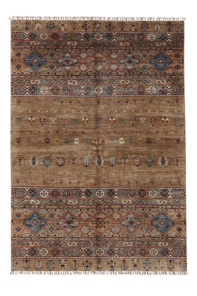  Shabargan Rug 171X250 Authentic
 Oriental Handknotted Dark Brown/White/Creme (Wool, Afghanistan)