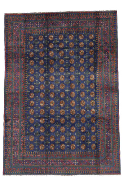  Afghan Rug 197X280 Authentic
 Oriental Handknotted Black/Dark Brown (Wool, Afghanistan)