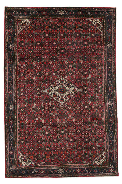  Oriental Hosseinabad Rug 203X307 Black/Dark Red (Wool, Persia/Iran)