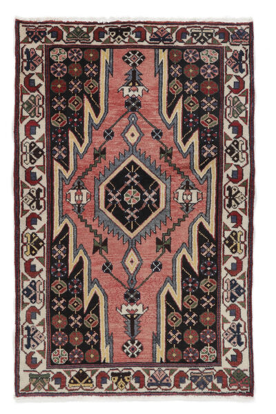  Oriental Hamadan Rug Rug 78X122 Black/Dark Red (Wool, Persia/Iran)