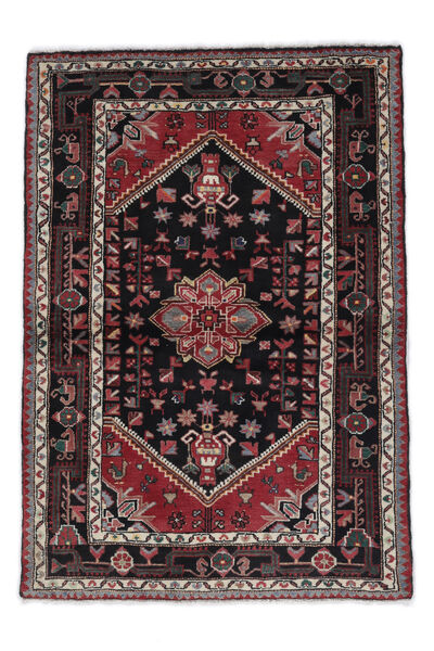  103X148 Hamadan Rug Rug Black/Dark Red Persia/Iran 
