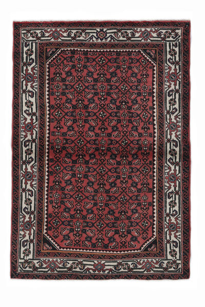  Persian Hamadan Rug Rug 107X154 Black/Dark Red (Wool, Persia/Iran)