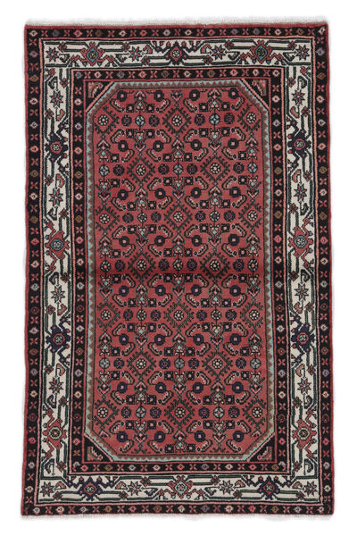  Persian Hamadan Rug 98X155 Black/Dark Red (Wool, Persia/Iran)