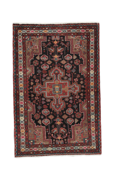 Hamadan Rug 85X128 Persian Wool Black/Dark Red Small 