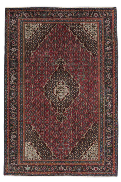 193X281 Ardebil Rug Oriental Black/Dark Red (Wool, Persia/Iran)