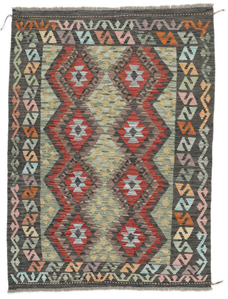  Oriental Kilim Afghan Old Style Rug Rug 126X169 Black/Green (Wool, Afghanistan)