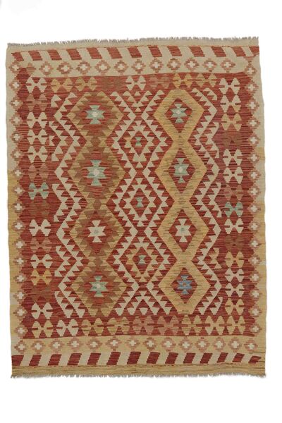  Kilim Afghan Old Style Rug 154X202 Authentic
 Oriental Handwoven Brown/Beige/Dark Brown (Wool, Afghanistan)