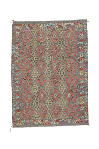 213X292 Kilim Afghan Old Style Rug Oriental Brown (Wool, Afghanistan)