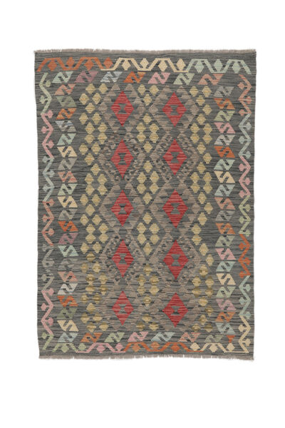  Kilim Afghan Old Style Rug 122X172 Wool Rug Brown/Dark Yellow Small Rug 