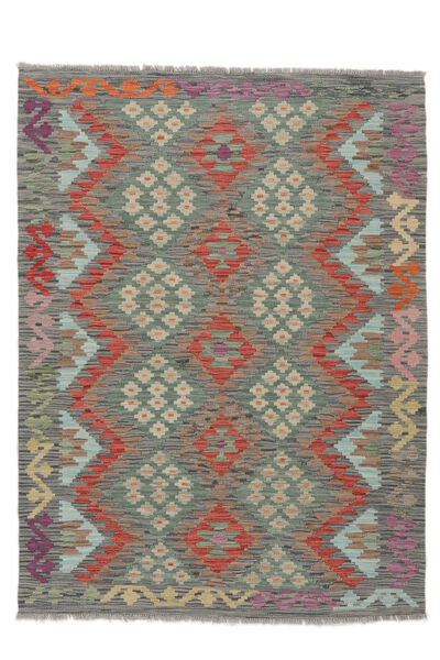 134X178 Kilim Afghan Old Style Rug Rug Oriental Brown/Green (Wool, Afghanistan)