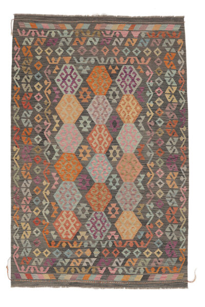 195X298 Kilim Afghan Old Style Rug Rug Oriental Brown/Black (Wool, Afghanistan)