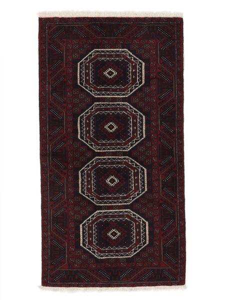  Persian Baluch Rug 100X195 Black (Wool, Persia/Iran)