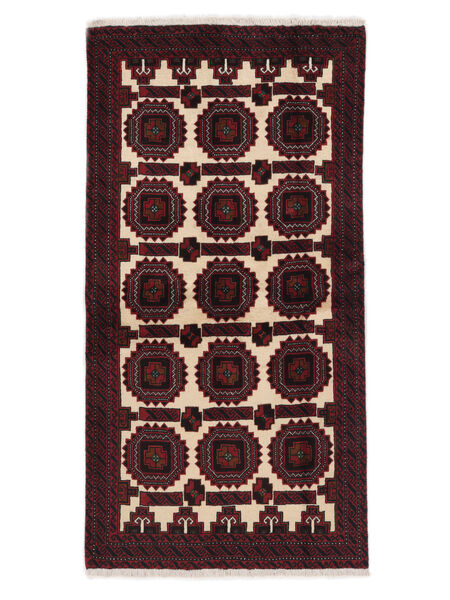  Persian Baluch Rug 101X194 Black/Orange (Wool, Persia/Iran)