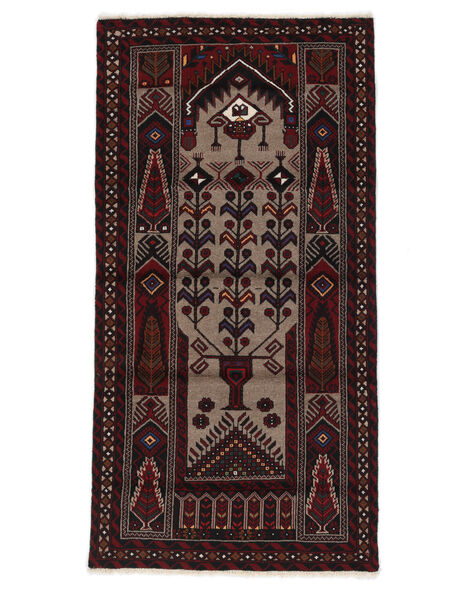 Authentic
 Rug Baluch Rug 98X190 Black/Brown (Wool, Persia/Iran)