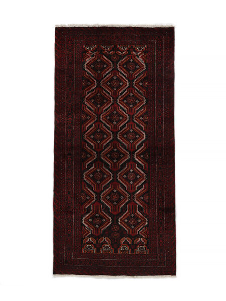  Persian Baluch Rug 100X202 Black (Wool, Persia/Iran)