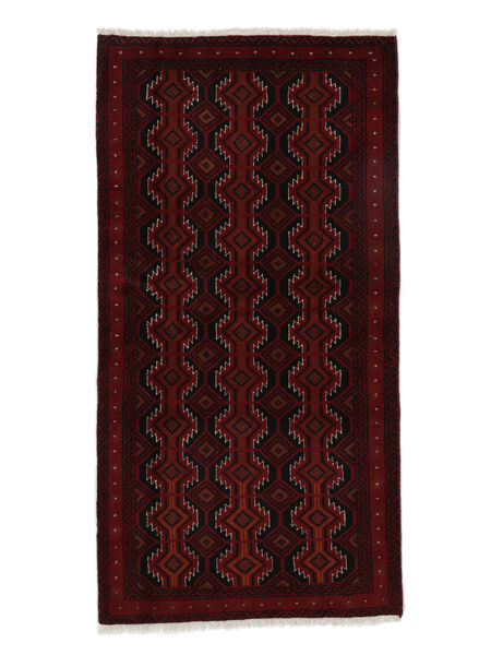  Persian Baluch Rug 98X191 Black (Wool, Persia/Iran)