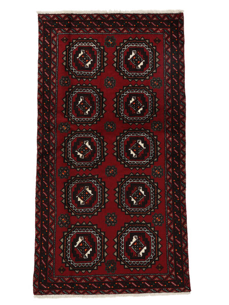  Persian Baluch Rug Rug 100X185 Black (Wool, Persia/Iran)