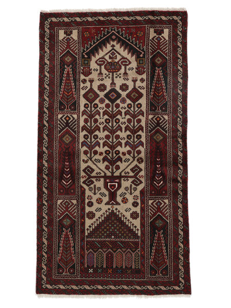 Authentic
 Rug Baluch Rug 100X186 Black/Brown (Wool, Persia/Iran)