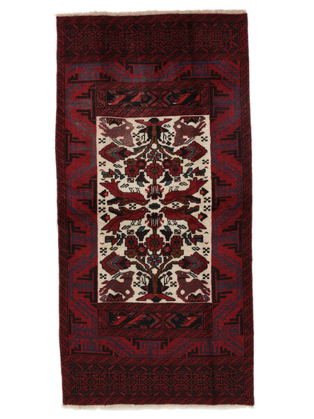  Baluch Rug 93X188 Authentic
 Oriental Handknotted Runner
 White/Creme/Black (Wool, Persia/Iran)