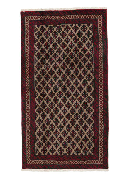  Baluch Rug 93X168 Authentic
 Oriental Handknotted Runner
 Black/White/Creme (Wool, Persia/Iran)