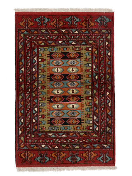  Persian Turkaman Rug Rug 84X125 Black/Dark Red (Wool, Persia/Iran)