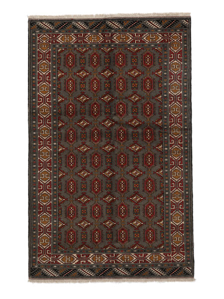  Turkaman Rug 154X241 Persian Wool Rug Black/Dark Red Small Rug 