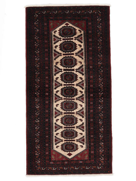  Persian Baluch Rug 106X208 Black/Brown (Wool, Persia/Iran)