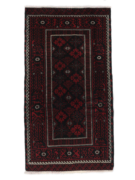  90X167 Baluch Rug Black Persia/Iran 