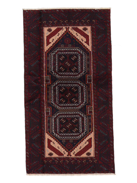  Persian Baluch Rug Rug 99X183 Black (Wool, Persia/Iran)