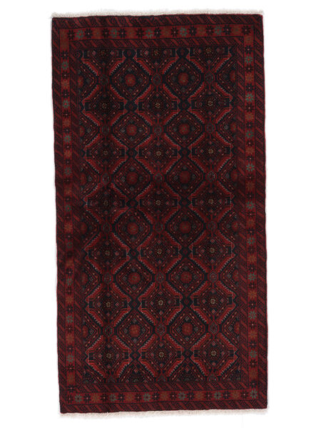 Baluch Rug Rug 105X200 Black (Wool, Persia/Iran)
