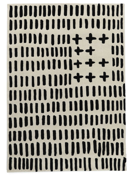  Wool Rug 160X230 Count Down Off White/Black Rug 