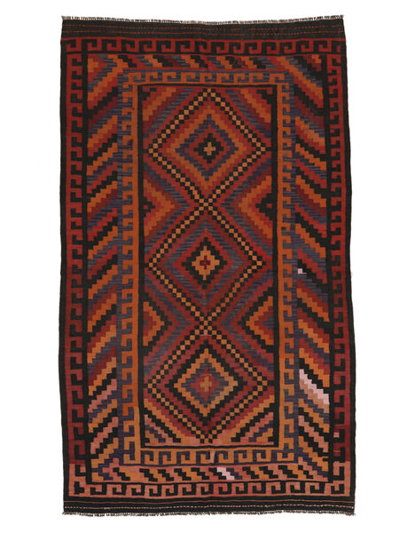 164X284 Afghan Vintage Kilim Rug Oriental Black/Dark Red (Wool, Afghanistan)