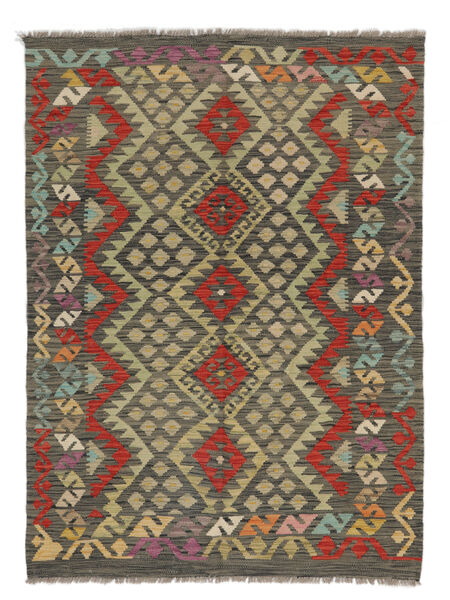 Kilim Afghan Old Style Rug Rug 129X172 Brown/Dark Yellow (Wool, Afghanistan)