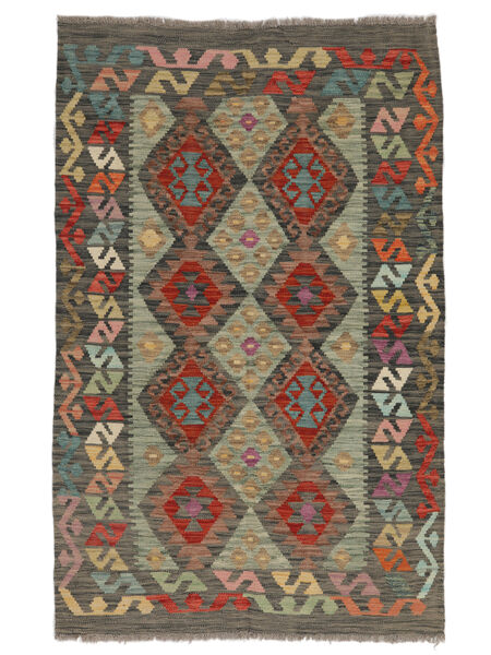 Oriental Kilim Afghan Old Style Rug Rug 114X175 Brown/Black (Wool, Afghanistan)